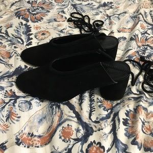 Urban Outfitters Black Suede Heels